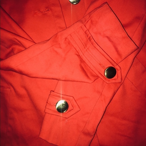 Red water resistant parka style jacket - Picture 5 of 8